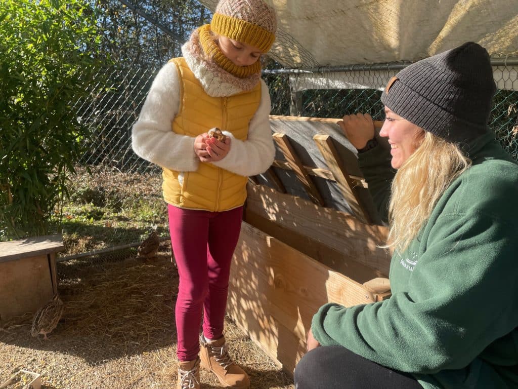 visite avec soigneur animalier Domaine de la Dombes